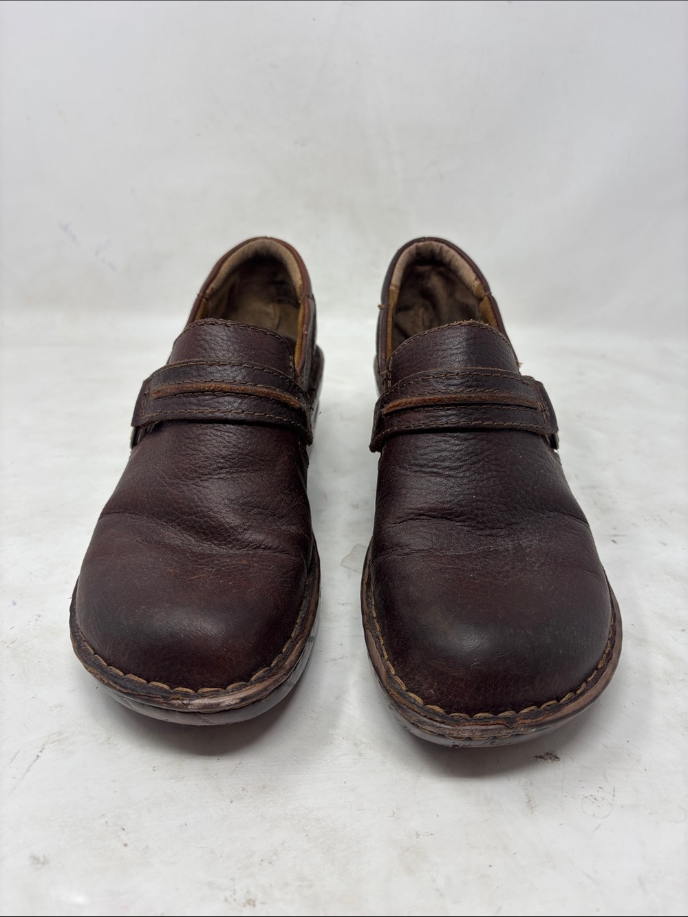 boc Dark Brown Leather Slip-On Loafers
